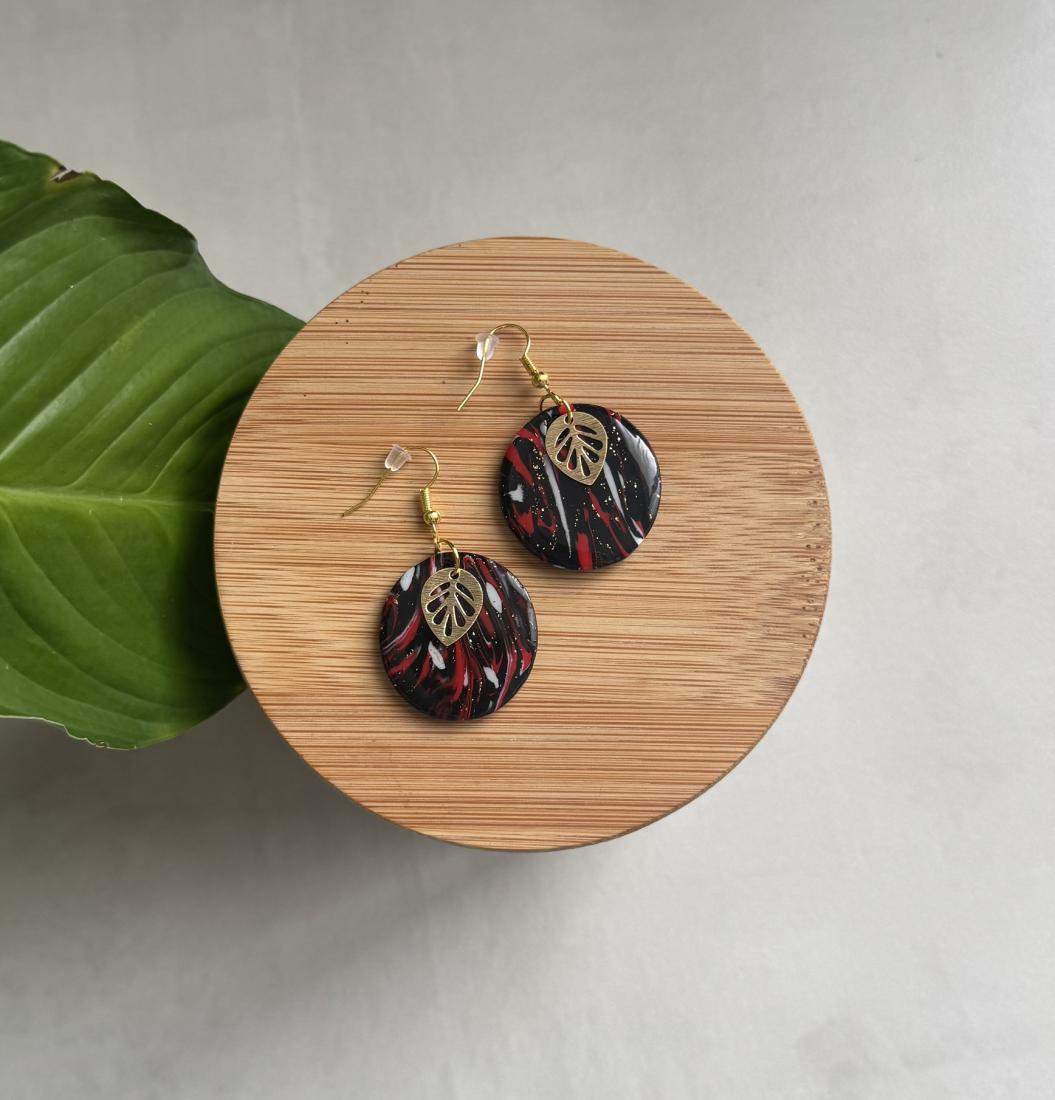 Boucles d'oreilles rondes